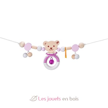 Cadenita de cochecito oso Steiff rosa SE64304 Selecta 7