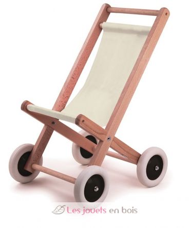 Silla de paseo de madera y tejido natural EG700157 Egmont Toys 1