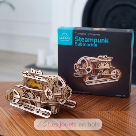 Mini-Submarino Steampunk modelo mecánico U-70229 Ugears 7
