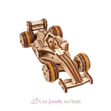 Mini coche de carreras modelo mecánico U-70252 Ugears 3