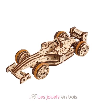 Mini coche de carreras modelo mecánico U-70252 Ugears 4