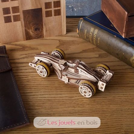 Mini coche de carreras modelo mecánico U-70252 Ugears 7