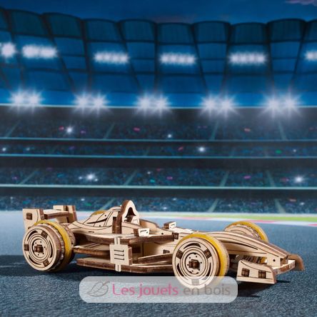 Mini coche de carreras modelo mecánico U-70252 Ugears 9