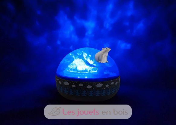 Lámpara de noche proyector de auroras boreales azul Oso TR7040 Trousselier 3