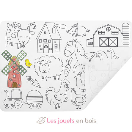 Mantel Individual para colorear - Granja UL7118 Ulysse 1