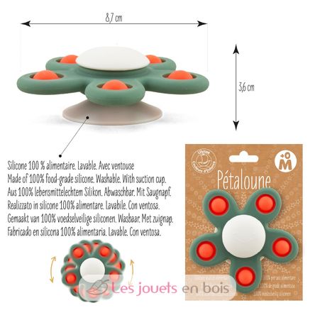 Spinner sensorial flor verde UL7128 Tiger Tribe 3