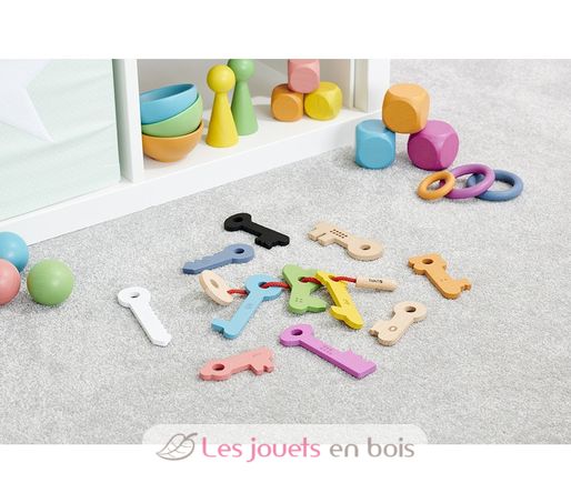 Llaves de madera arco iris TK-73474 TickiT 5