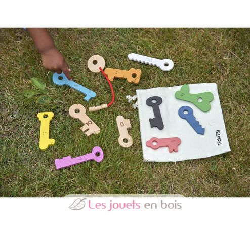 Llaves de madera arco iris TK-73474 TickiT 8