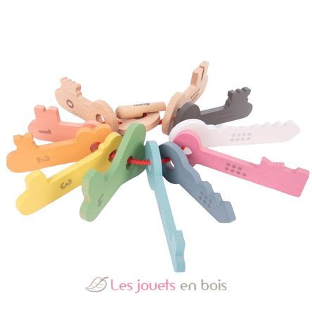 Llaves de madera arco iris TK-73474 TickiT 1