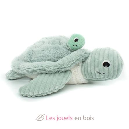 Peluche tortuga mamá bebé menta DE73503 Les Déglingos 1