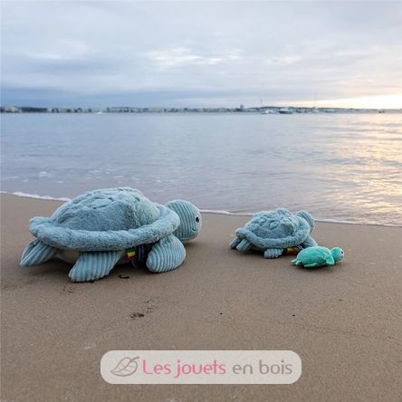 Peluche tortuga mamá bebé menta DE73503 Les Déglingos 5