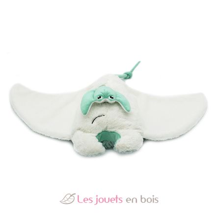 Peluche manta raya mamá y bebé menta DE74400 Les Déglingos 2