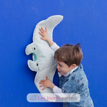 Peluche manta raya mamá y bebé menta DE74400 Les Déglingos 4
