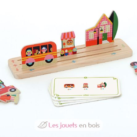 Juego de lógica de madera - La Ciudad V7627 Vilac 5