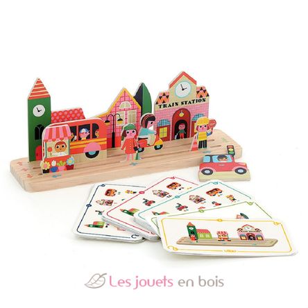 Juego de lógica de madera - La Ciudad V7627 Vilac 1