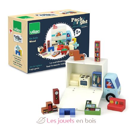 Juego de lógica de madera - Camión de mudanzas V7635 Vilac 7