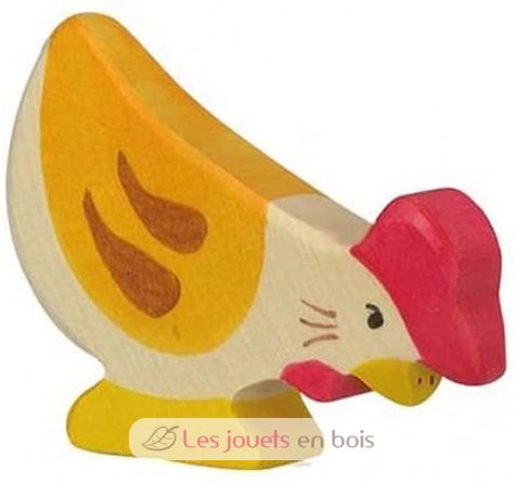 Figura de gallina, picoteando HZ-80016 Holztiger 1