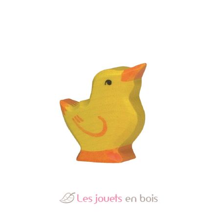 Figura de pollito con la cabeza en alto HZ-80020 Holztiger 1