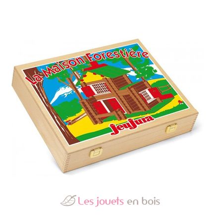 Caja-estuche Chalet de 135 piezas de madera JJ8007 Jeujura 1