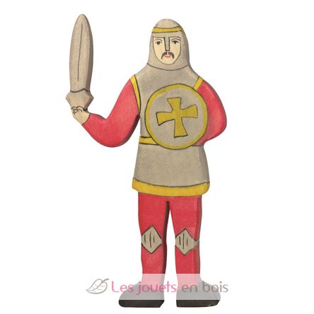 Figura de caballero luchador, rojo HZ-80252 Holztiger 1