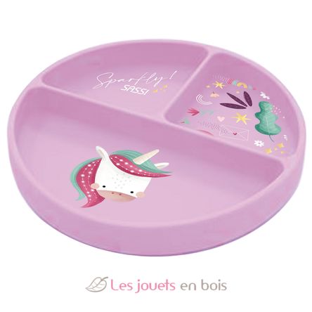 Plato de silicona Sparkly el unicornio SJ-SI0689 Sassi Junior 1
