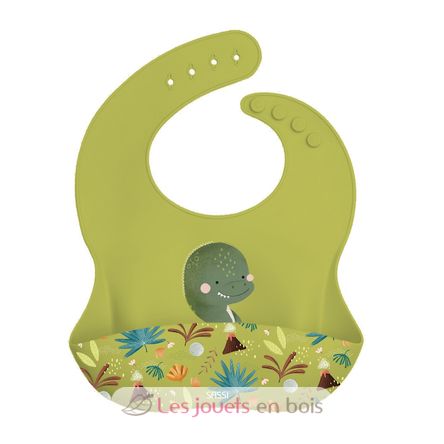 Babero de silicona Cracky el dinosaurio SJ-SI0993 Sassi Junior 1