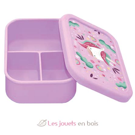 Caja de almuerzo de silicona Sparkly el unicornio SJ-SI0863 Sassi Junior 1