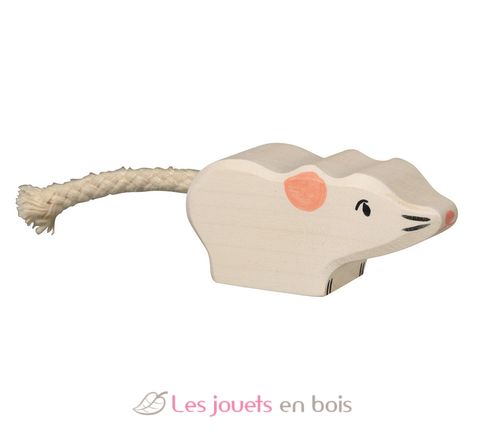 Figura de ratón blanco HZ-80541 Holztiger 1