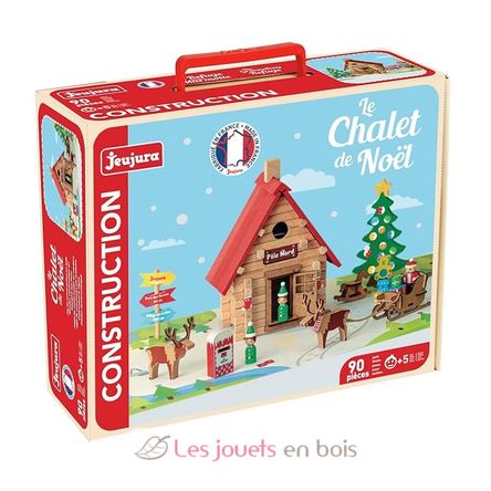 El Chalet de Navidad 90 piezas de madera JJ8094 Jeujura 1