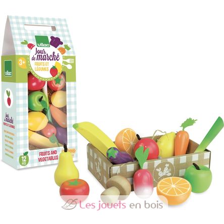 Set de frutas y verduras Día de mercado V8103 Vilac 1