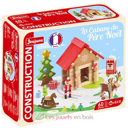 Cabaña Papá Noel 60 piezas de madera JJ8214 Jeujura 1