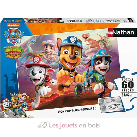 Puzzle Paw Patrol y dinosaurios 60 piezas N86575 Nathan 1