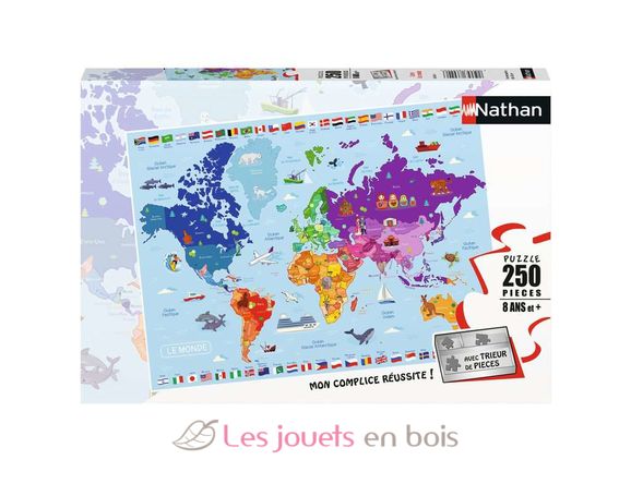 Puzzle Mapa del Mundo 250 piezas NA868834 Nathan 1