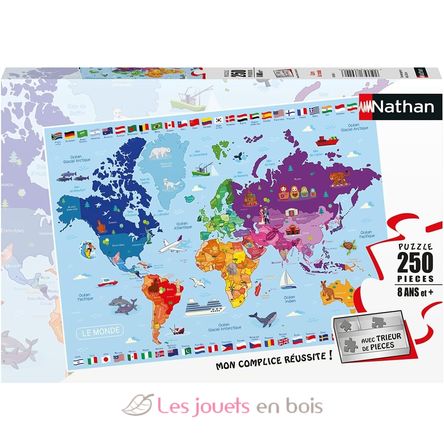 Puzzle Mapa del Mundo 250 piezas NA868834 Nathan 1