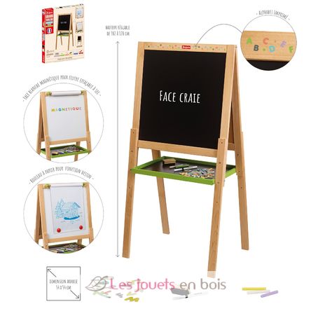 Pizarra escolar de madera con papel de dibujo JJ8763 Jeujura 2