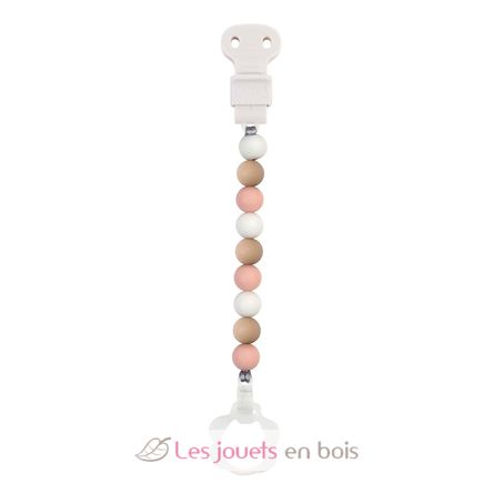 Accesorio para chupete de silicona rosa blanco beige NA877619 Nattou 2