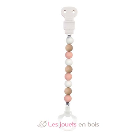 Accesorio para chupete de silicona rosa blanco beige NA877619 Nattou 1