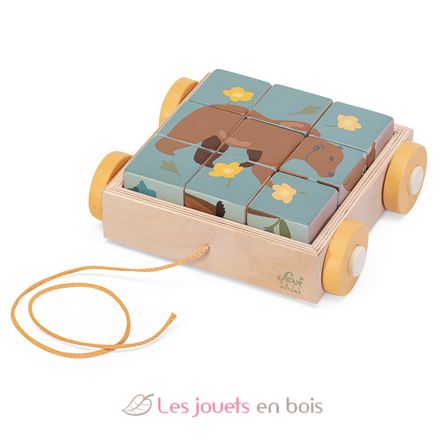 Carro con cubos puzzle animales SE87857 Sevi 1