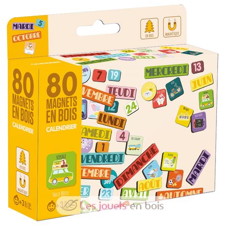 Imanes de madera Calendario JJ8968 Jeujura 1