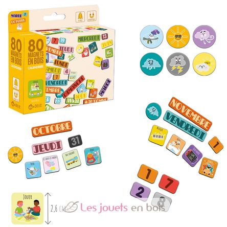 Imanes de madera Calendario JJ8968 Jeujura 3