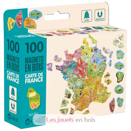 Imanes de madera Mapa de Francia JJ8969 Jeujura 1