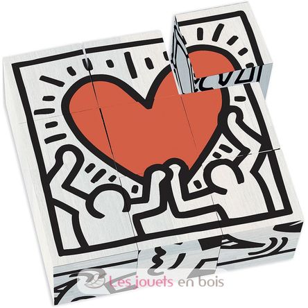 Juego de 9 cubos Keith Haring V9227 Vilac 2