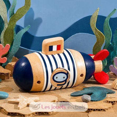 Submarino apilable de madera V9317 Vilac 2