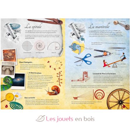Libro y maqueta Las máquinas de Leonardo da Vinci SJ-330016 Sassi Junior 3