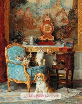 Familia de gatos y un perro de Lambert A1103-150 Puzzle Michèle Wilson 2