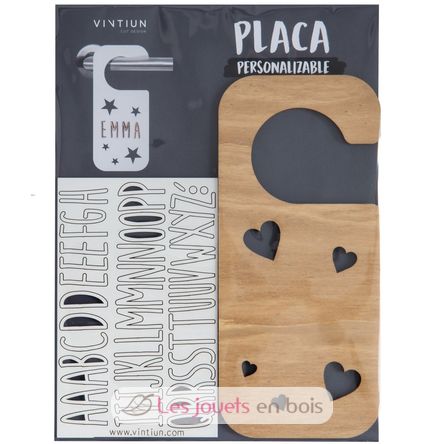 Placa pomo puerta personalizada - Corazones VI-PL23 Vintiun 2