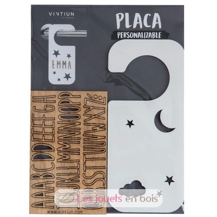 Placa pomo puerta personalizada - Noche blanca VI-PL32 Vintiun 3