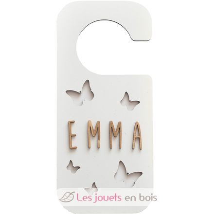 Placa pomo puerta personalizada - Mariposas blanca VI-PL30 Vintiun 1