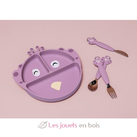 Plato compartimentado de silicona Mrs Peacock TX-96-463 Trixie 2