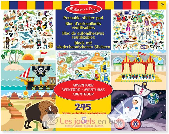 245 pegatinas reutilizables - Aventura MD-19115 Melissa & Doug 1